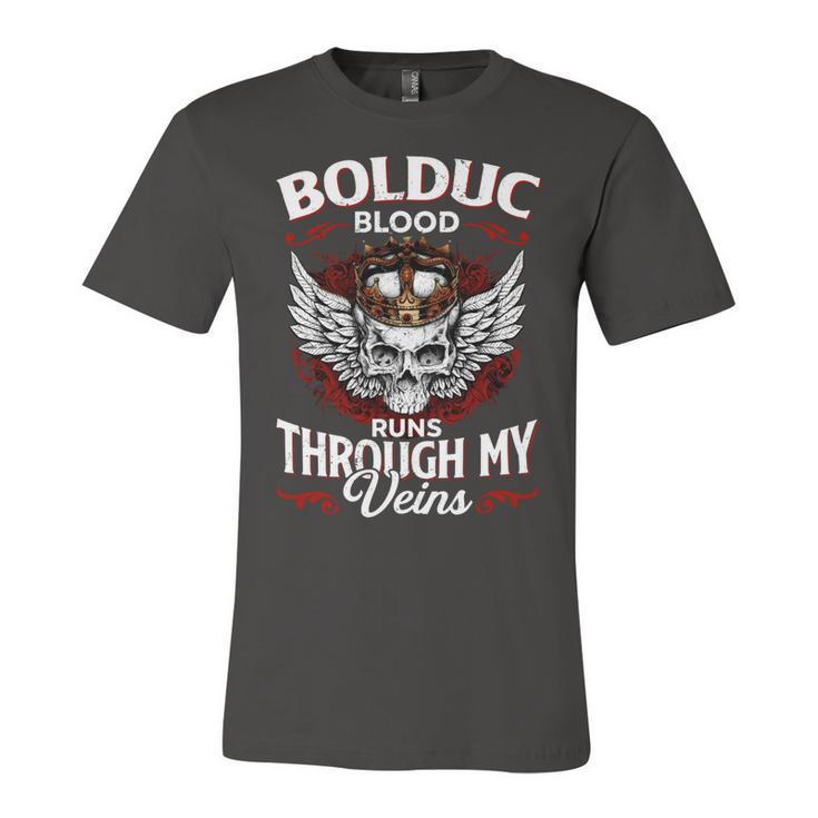 Bolduc Blood Runs Through My Veins Name V2 Unisex Jersey Short Sleeve Crewneck Tshirt