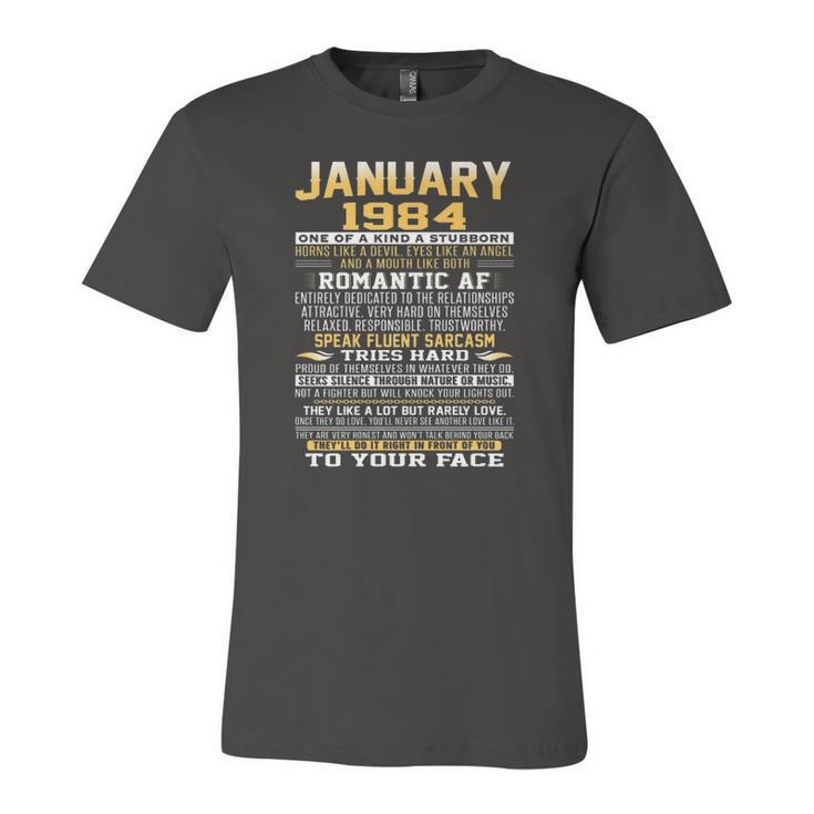 Born In January 1984 Facts S For Jersey T-Shirt