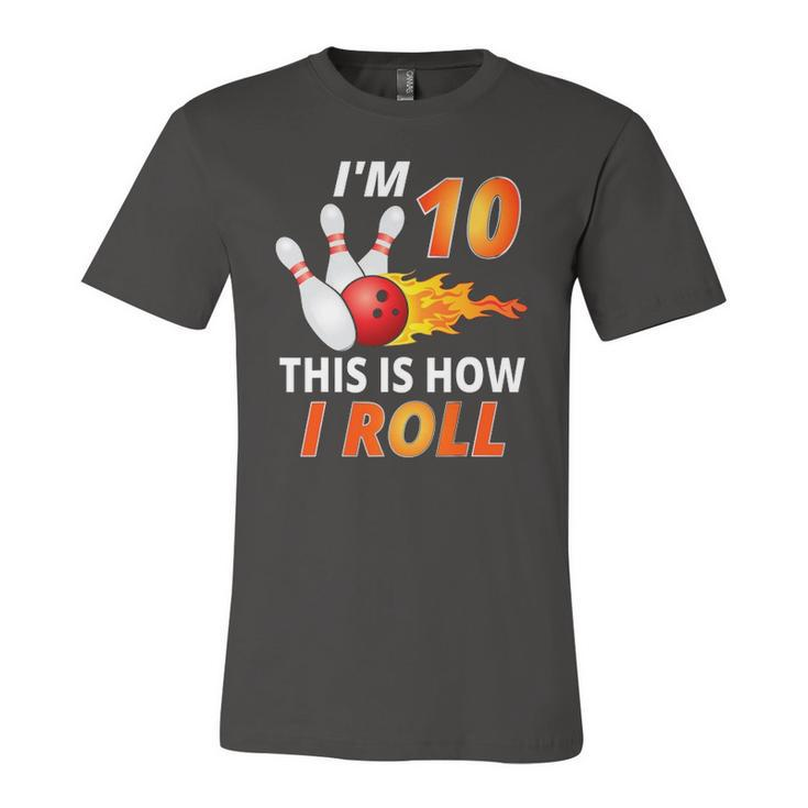 Bowling Birthday 10 Years Old Boy Tee Bowler Girl Kids Jersey T-Shirt