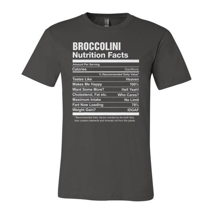Broccolini Nutrition Facts Jersey T-Shirt