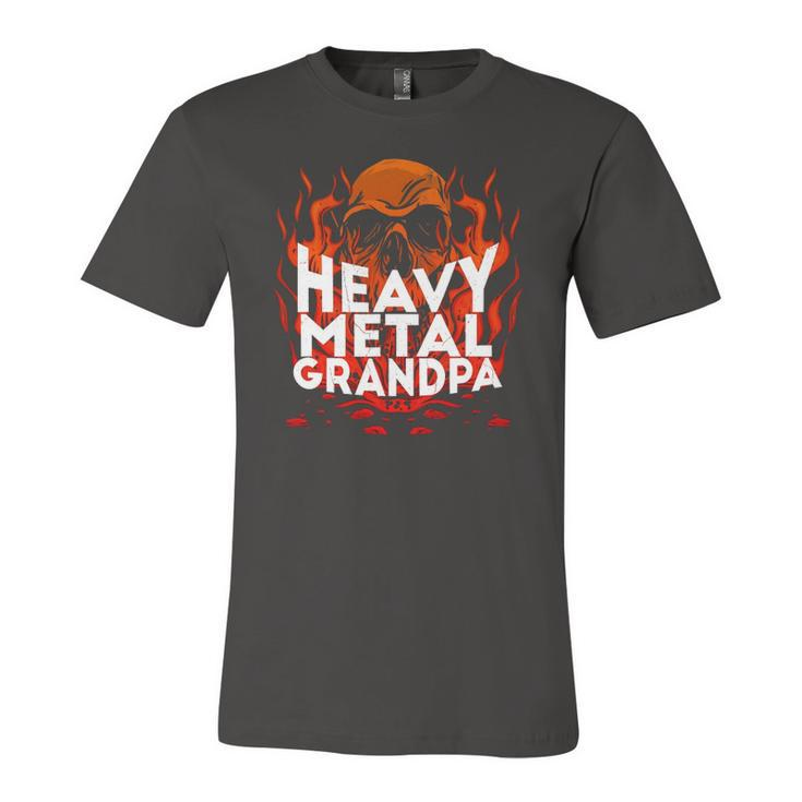 Brutal Heavy Metal Crew Heavy Metal Grandpa Skull On Flames Jersey T-Shirt