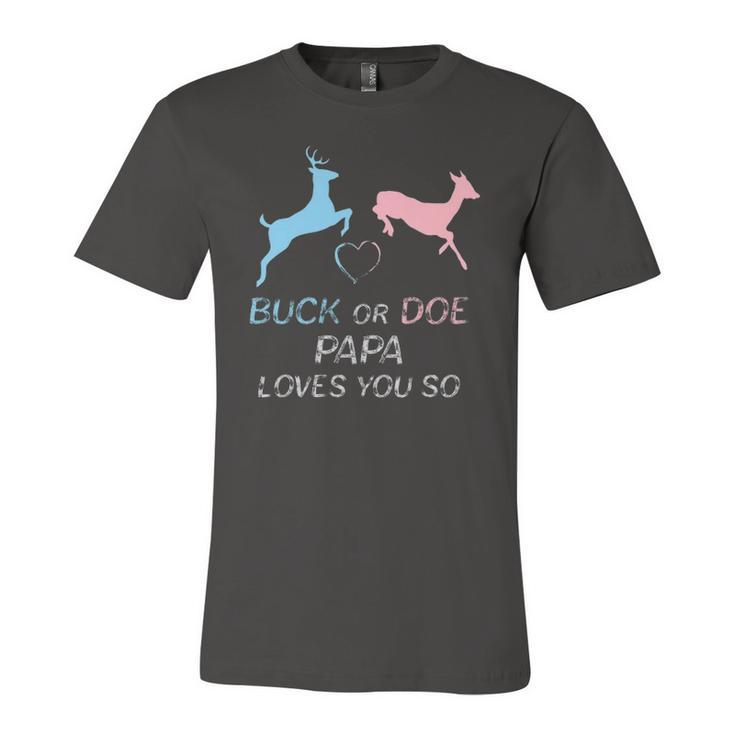 Buck Or Doe Baby Gender Reveal Papa Jersey T-Shirt