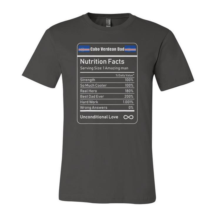 Cabo Verdean Dad Nutrition Facts Jersey T-Shirt
