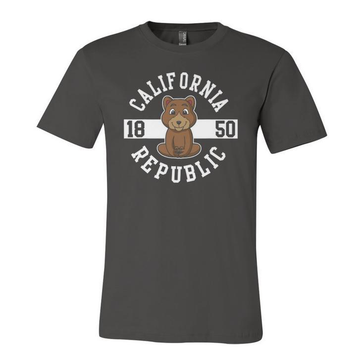 California Republic Flag Bear Yoga Jersey T-Shirt