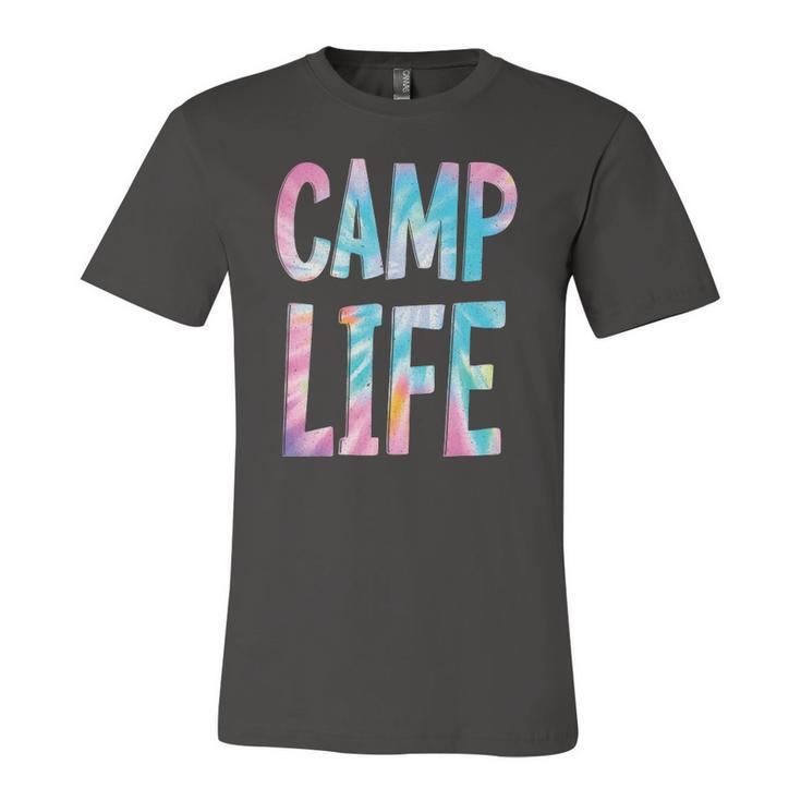 Camp Life Tie-Die Summer Top For Girls Summer Camp Tee Jersey T-Shirt