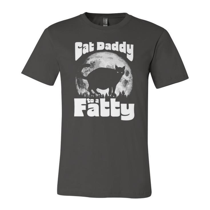 Cat Daddy To A Fatty Vintage Full Moon & Chonk Dad Jersey T-Shirt