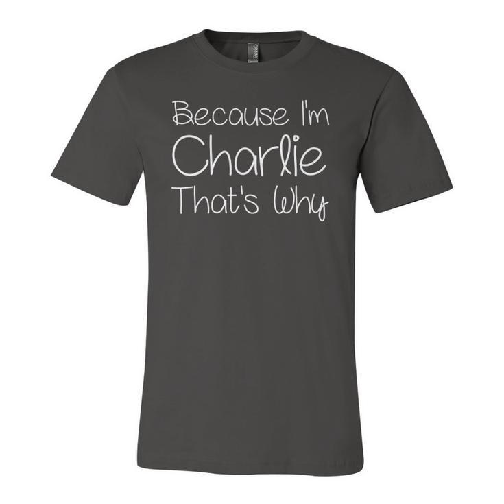 Charlie Personalized Birthday Name Idea Jersey T-Shirt