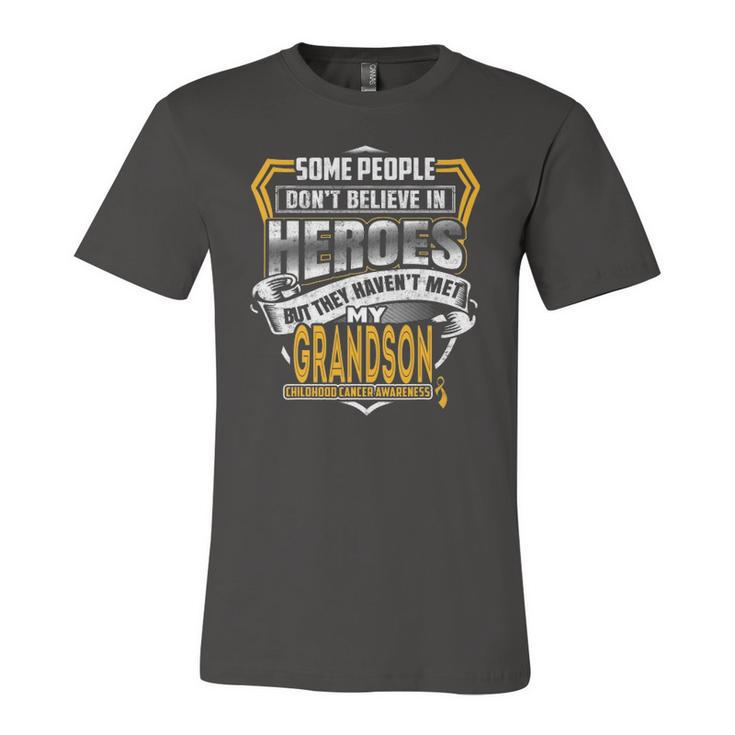 Childhood Cancer Warrior I Wear Gold For My Grandson Jersey T-Shirt