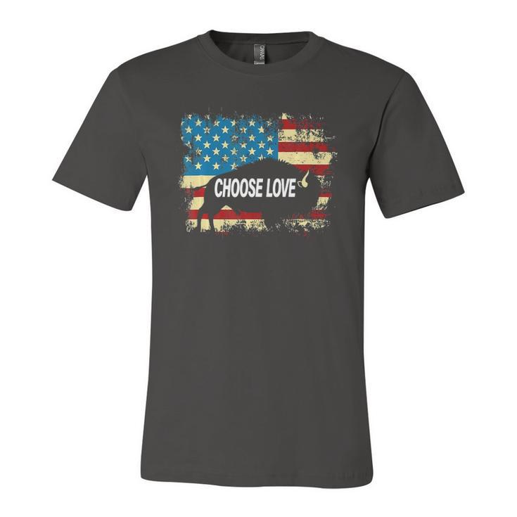 Choose Love Bills Vintage American Flag Jersey T-Shirt