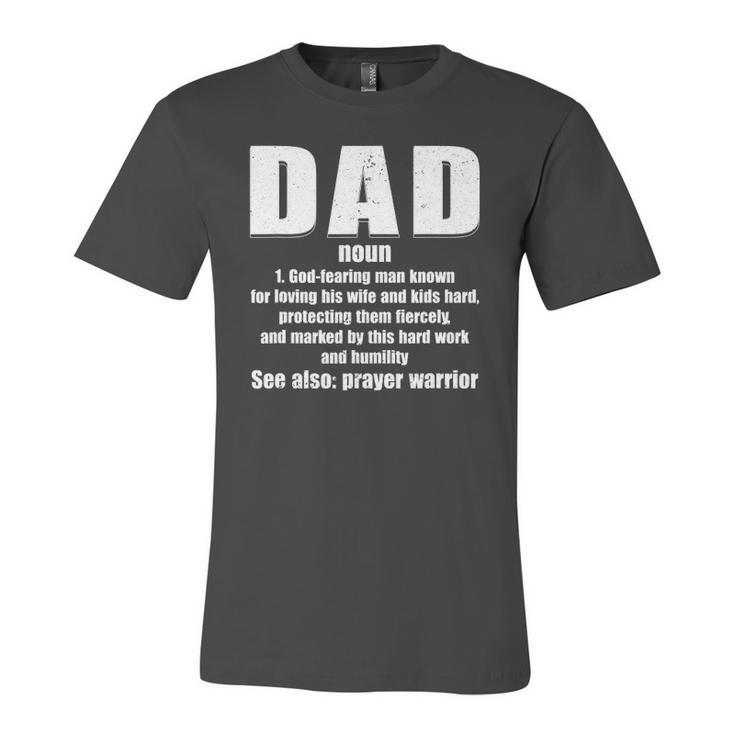 Christian Dad Definition Fathers Day 2021 Prayer Warrior Jersey T-Shirt