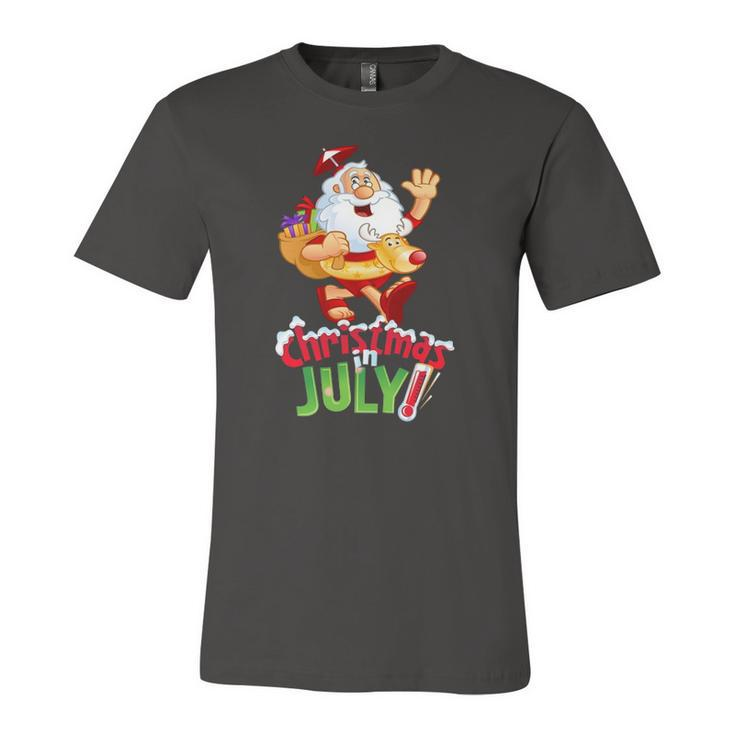 Christmas In July Summer Reindeer Float Xmas Jersey T-Shirt
