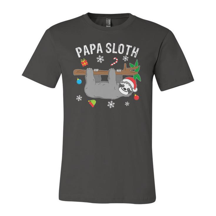 Christmas Sloth Matching Papa Jersey T-Shirt