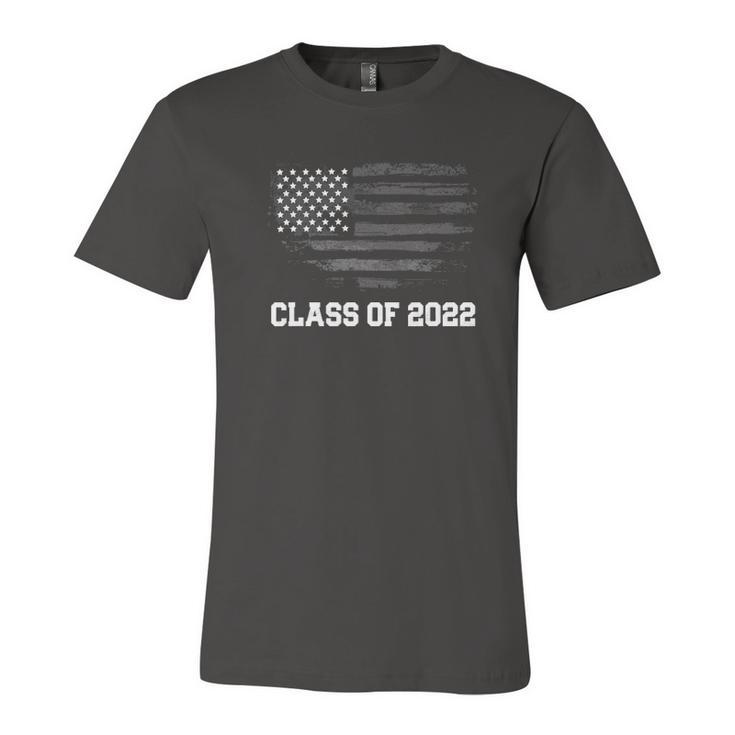 Class Of 2022 Graduation Senior College American Flag Jersey T-Shirt