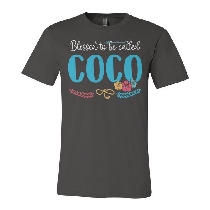 Coco Grandma Gift   Blessed To Be Called Coco Unisex Jersey Short Sleeve Crewneck Tshirt