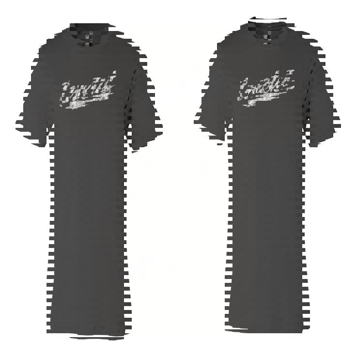 Connecticut Ct Vintage Sports Script Retro Tee Jersey T-Shirt