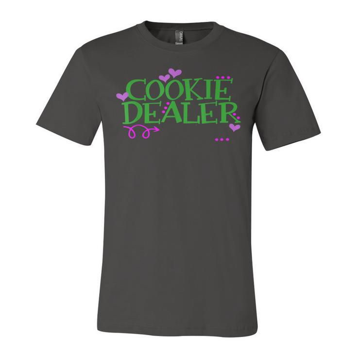 Cookie Dealer  Funny Scouts Gift Girl Kids Scouting  Unisex Jersey Short Sleeve Crewneck Tshirt