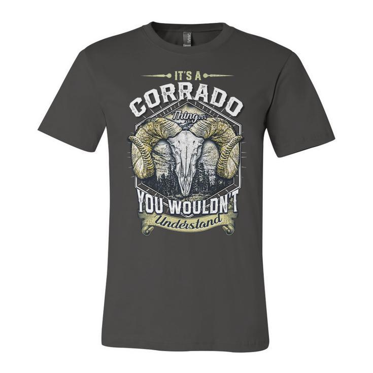 Corrado Name Shirt Corrado Family Name V4 Unisex Jersey Short Sleeve Crewneck Tshirt