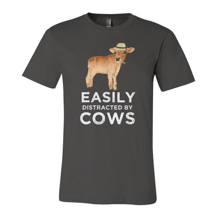 Cow For & Girls Cute Easily Distracted By Cows Jersey T-Shirt