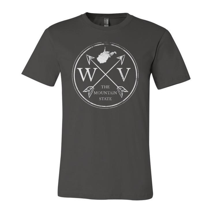 Cute West Virginia Wv Mountain State And Map Jersey T-Shirt