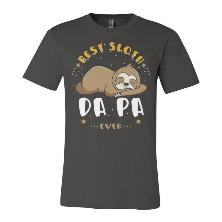 Da Pa Grandpa Gift   Best Sloth Da Pa Ever Unisex Jersey Short Sleeve Crewneck Tshirt