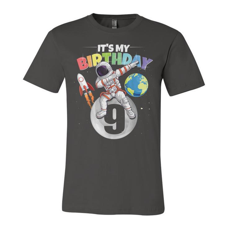Dabbing Astronaut 9Th Birthday Boy Girl 9 Years 2013  Unisex Jersey Short Sleeve Crewneck Tshirt