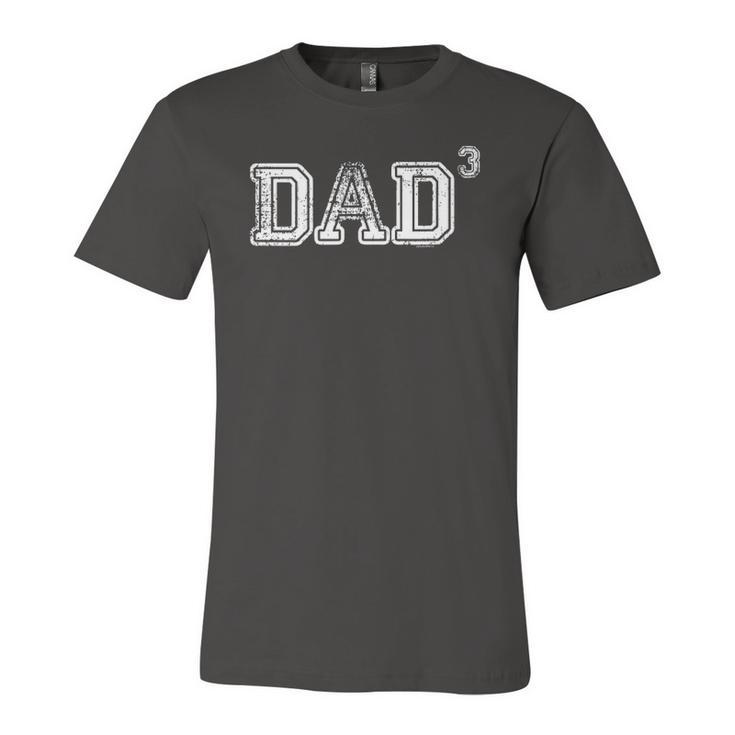 Dad For Dad Dad Of 3 Three Fathers Day Vintage Jersey T-Shirt