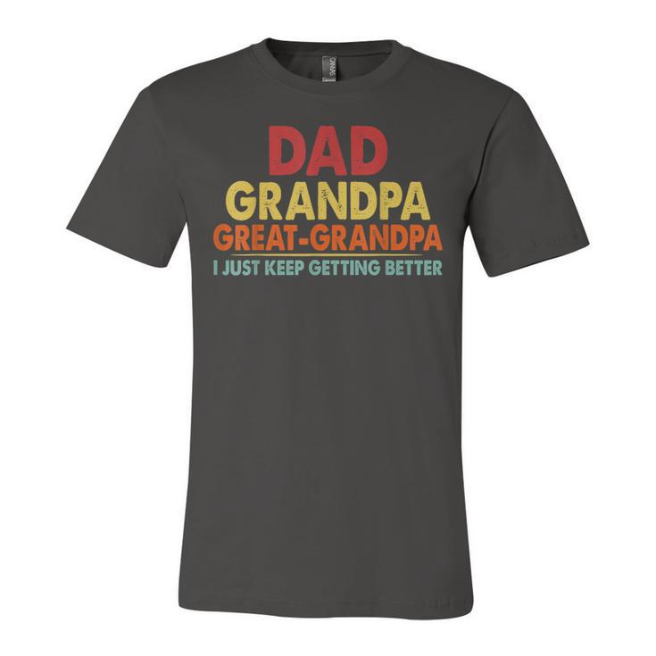 Dad Grandpa Great Grandpa From Grandkids  Unisex Jersey Short Sleeve Crewneck Tshirt