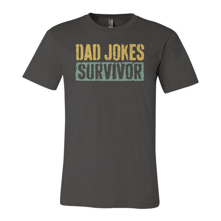 Dad Jokes Survivor Fathers Day Jersey T-Shirt