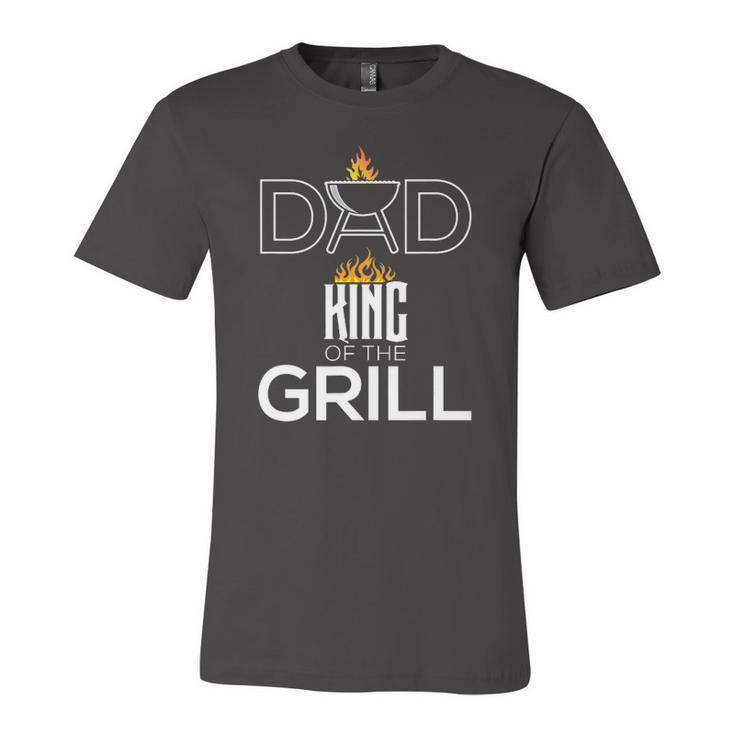 Dad King Of The Grill Bbq Fathers Day Barbecue Jersey T-Shirt