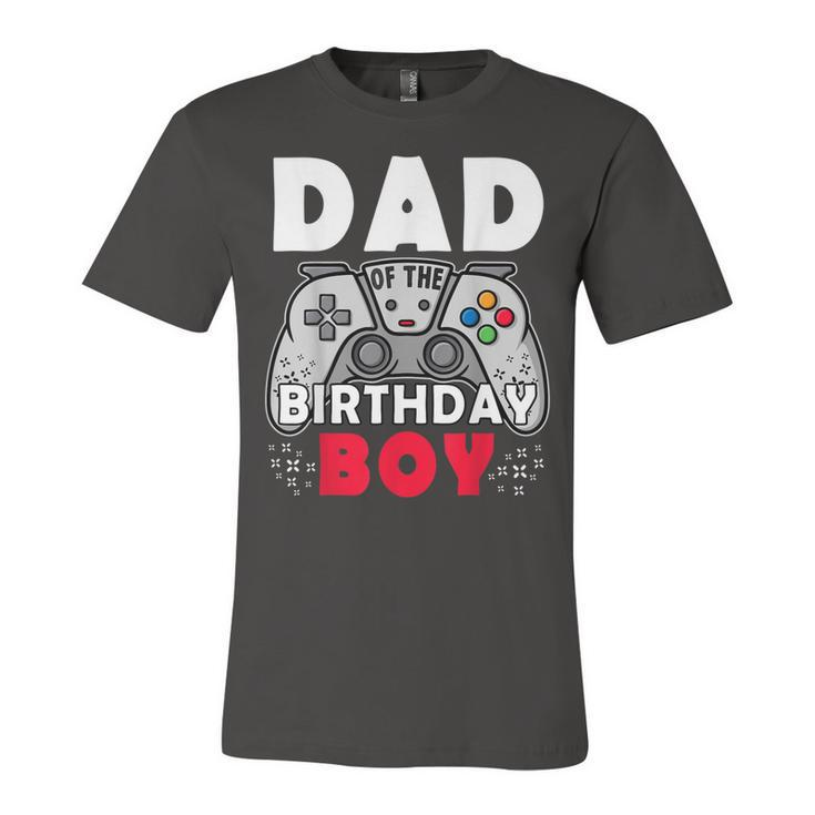 Dad Of Birthday Boy Time To Level Up Video Game Birthday  Unisex Jersey Short Sleeve Crewneck Tshirt