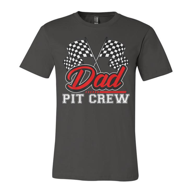 Dad Pit Crew Funny Birthday Boy Racing Car Pit Crew B-Day  Unisex Jersey Short Sleeve Crewneck Tshirt