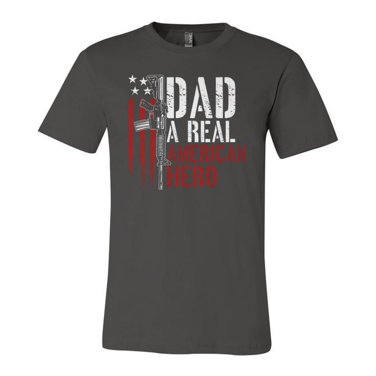 Dad A Real American Hero Daddy Gun Rights Ar-15 Ver2 Jersey T-Shirt
