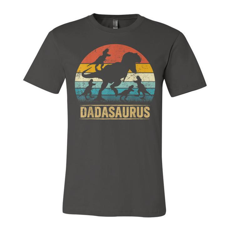 Dada Dinosaur T Rex Dadasaurus 4 Kids Fathers Day  Unisex Jersey Short Sleeve Crewneck Tshirt