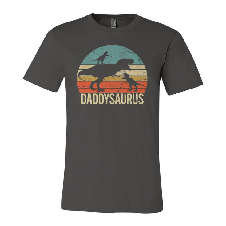 Daddy Dinosaur Daddysaurus Two Kids Christmas For Da Jersey T-Shirt