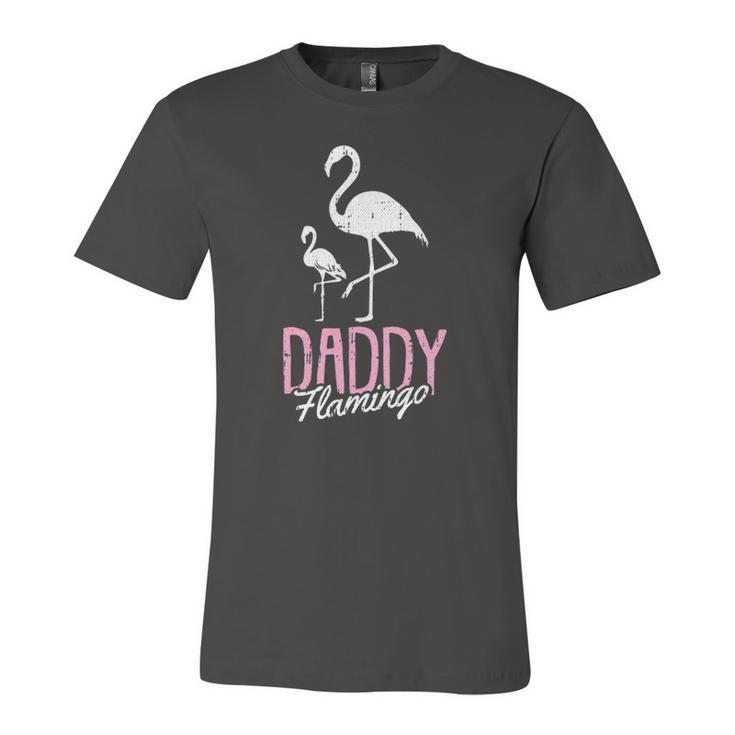 Daddy Flamingo Fathers Day Cute Bird Summer Papa Dad-A Pops Jersey T-Shirt