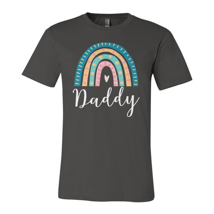 Daddy Rainbow For Dad Matching Birthday Jersey T-Shirt