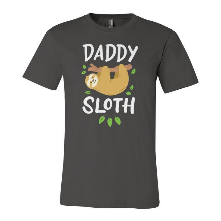 Daddy Sloth Dad Father Fathers Day Lazy Dad Jersey T-Shirt