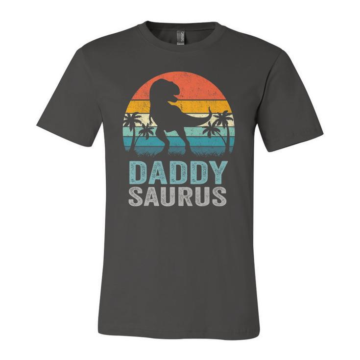 Daddysaurus Fathers Day Rex Daddy Saurus Jersey T-Shirt