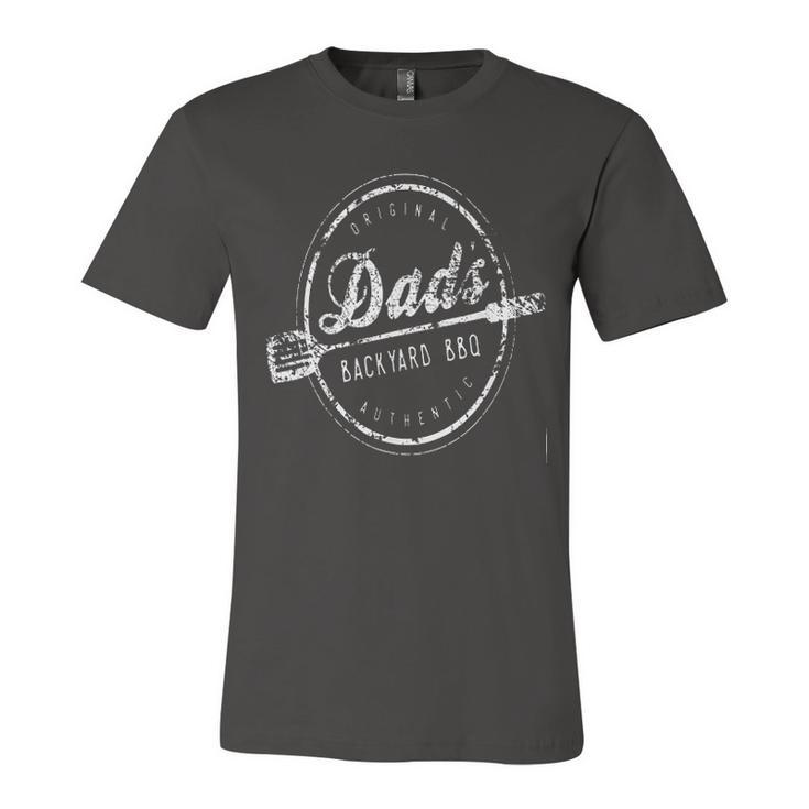 Dads Backyard BBQ Grilling Print Popular Gift Unisex Jersey Short Sleeve Crewneck Tshirt