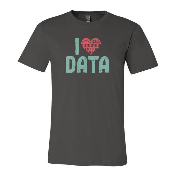 Data Encoder I Love Statistics Data Science Data Analysts Jersey T-Shirt