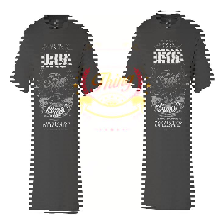 Derosa Shirt Family Crest Derosa T Shirt Derosa Clothing Derosa Tshirt Derosa Tshirt Gifts For The Derosa  Unisex Jersey Short Sleeve Crewneck Tshirt