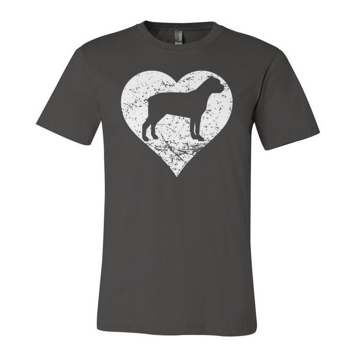 Distressed Cane Corso Heart Dog Owner Graphic Jersey T-Shirt