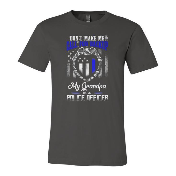 Distressed My Grandpa Is A Police Officer Tee Jersey T-Shirt