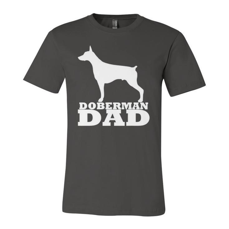 Doberman Dad Dobie Pinscher Doberman Jersey T-Shirt