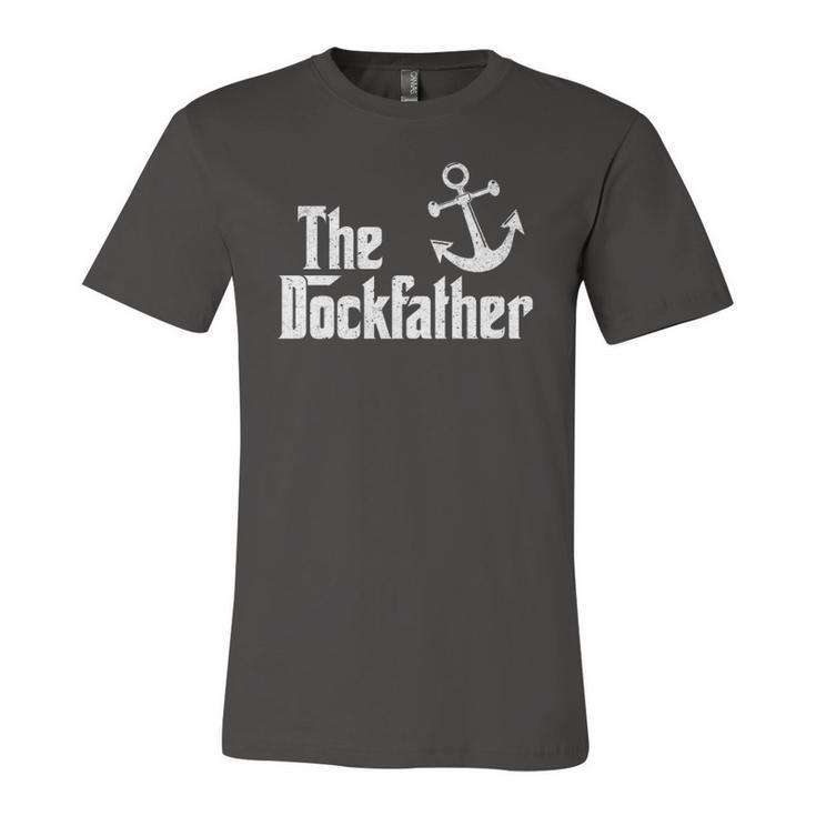 The Dockfather Boating Fishing Boat Dad Captain Boater Jersey T-Shirt