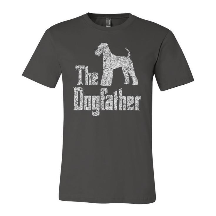 The Dogfather Airedale Terrier Silhouette Dog Jersey T-Shirt
