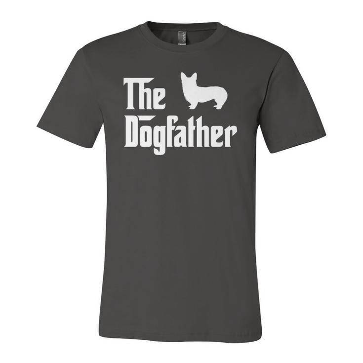 The Dogfather For Corgi Lovers Dad Corgi Jersey T-Shirt