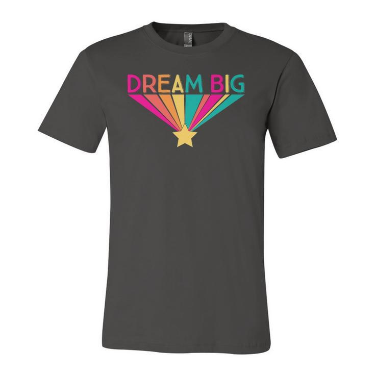 Dream Big Graphic Slogan Rainbow Girls Kids Jersey T-Shirt