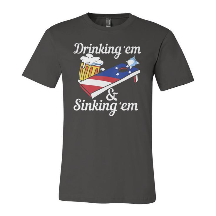 Or Drinking Yard Game Cornhole Jersey T-Shirt