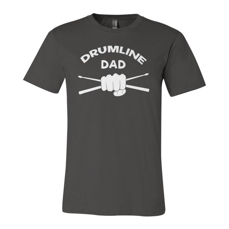 Drumline Dad Music Marching Band Support Drumsticks Jersey T-Shirt